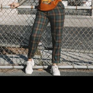 SHEIN Chain detail Tartan Plaid Pants XL